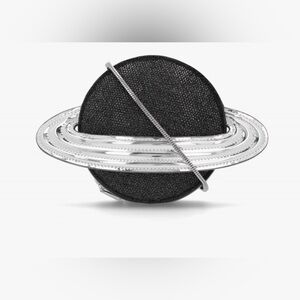 NWT KATE SPADE Micro Spaced Out Crossbody Black Silver Metallic Embellished Bag